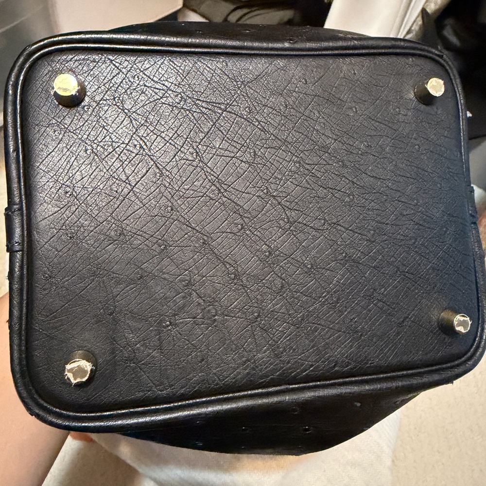 Hermes Black Ostrich Leather Tote - Picture 9 of 10
